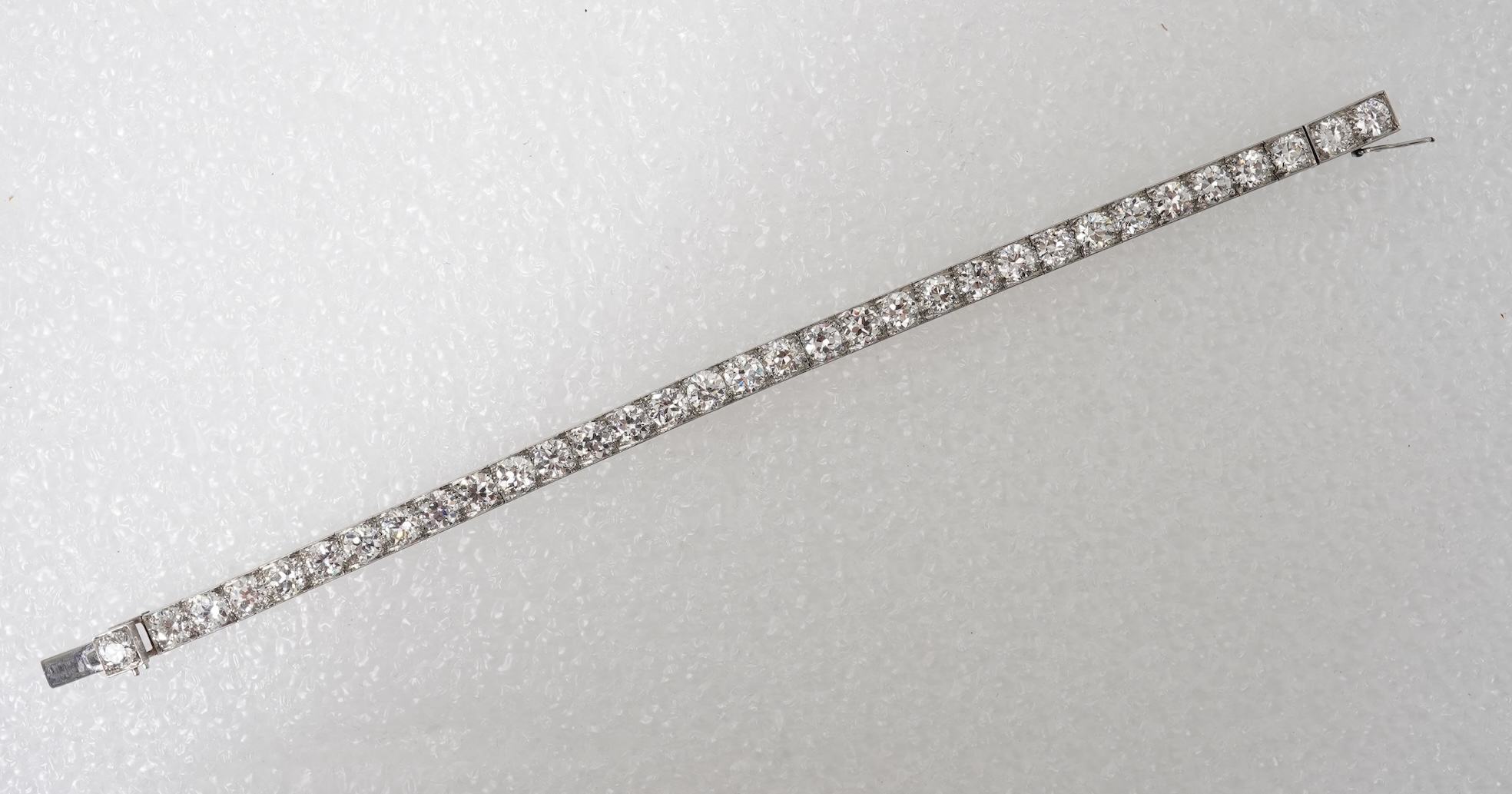 An Art Deco diamond tennis bracelet, circa 1930